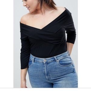 ASOS Pretty Little Things Off Shoulder Bodysuit